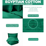 Egyptian Cotton 400 Thread Count Solid Luxury Duvet Cover Set - Egyptian Cotton Duvet Cover Set by Superior Brand