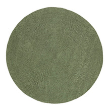 Bohemian Braided Indoor Outdoor Rugs Solid Round Area Rug - Green