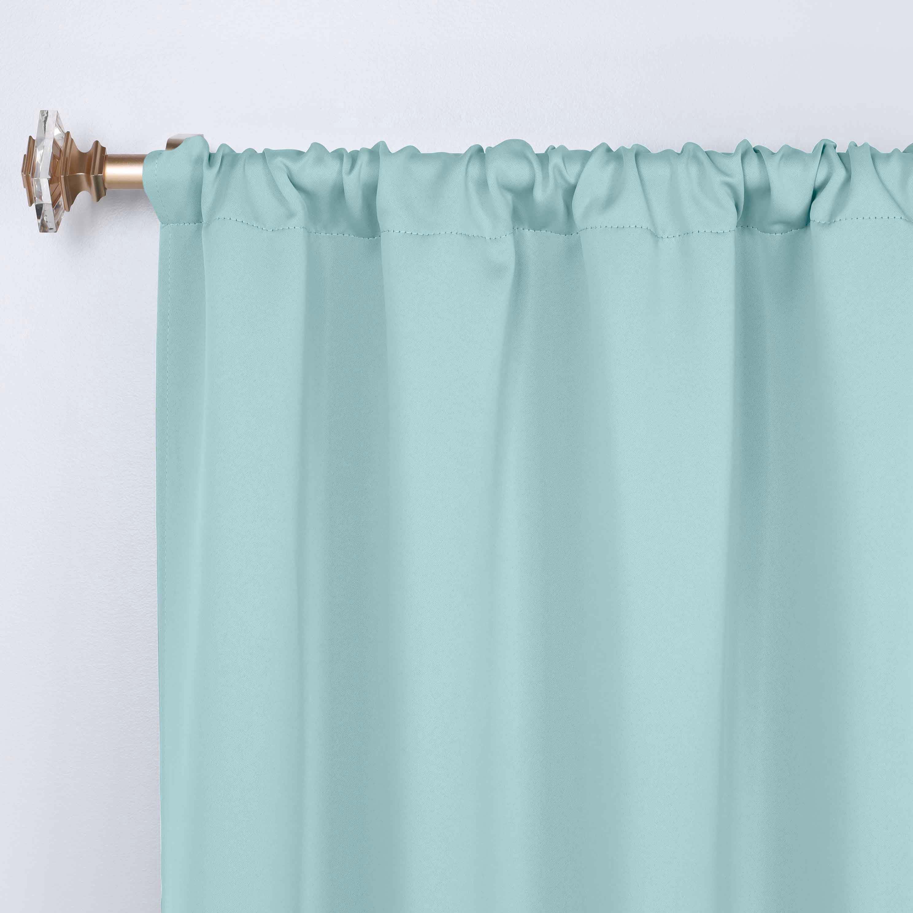 Solid Room Darkening Rod Pocket Blackout Curtain Panels, Set of 2 - Blackout Curtains by Superior