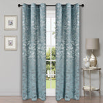 Leaves Machine Washable Room Darkening Blackout Curtains, Set of 2 - Blackout Curtains by Superior