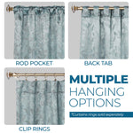 Leaves Room Darkening Back Tabs Blackout Curtain Panels, Set of 2 - Blackout Curtains by Superior