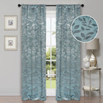 Leaves Room Darkening Washable Blackout Curtain Panels, Set of 2 - Blackout Curtains by Superior