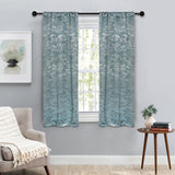 Leaves Room Darkening Washable Blackout Curtain Panels, Set of 2 - Blackout Curtains by Superior