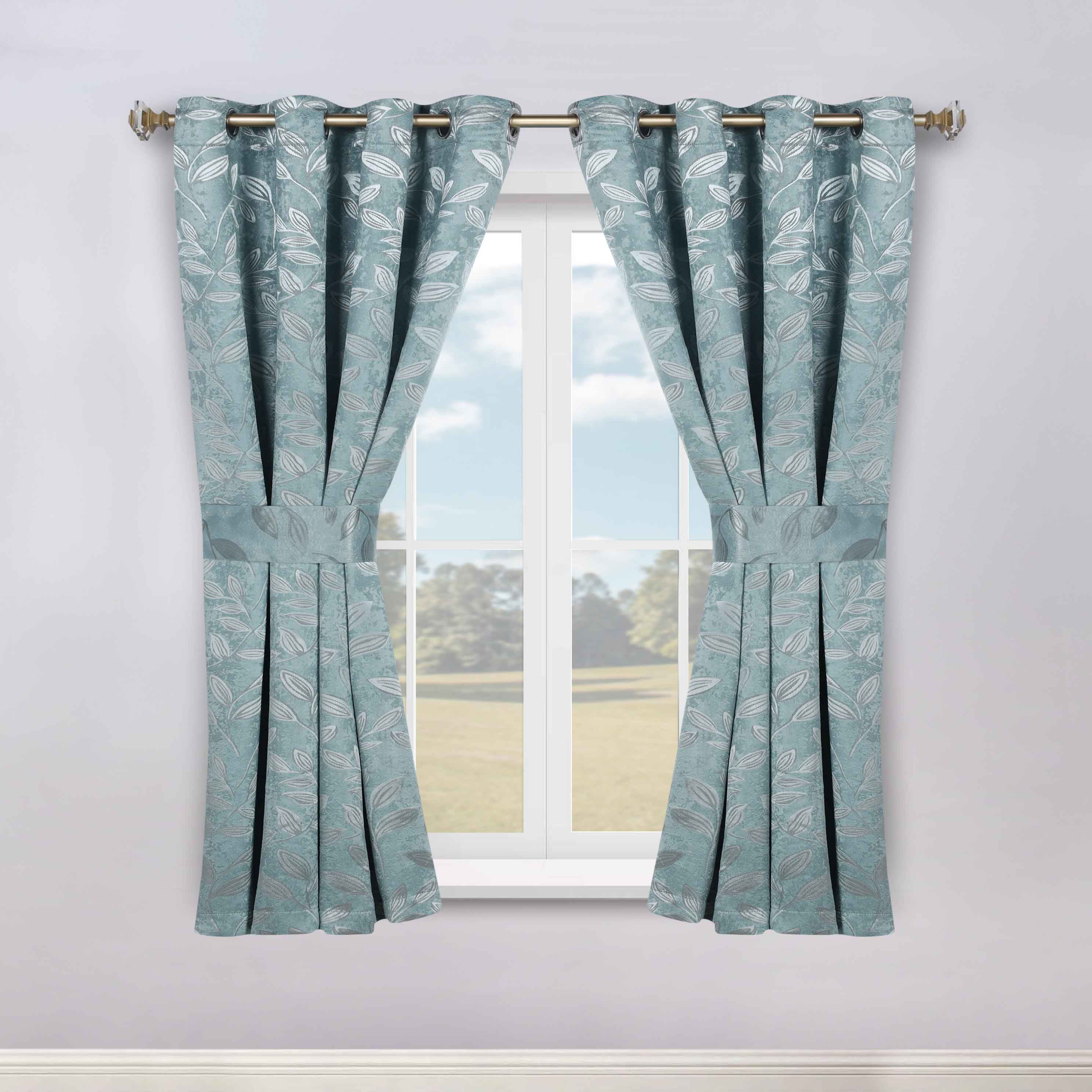 Leaves Room Darkening Washable Blackout Curtain Panels, Set of 2 - Blackout Curtains by Superior