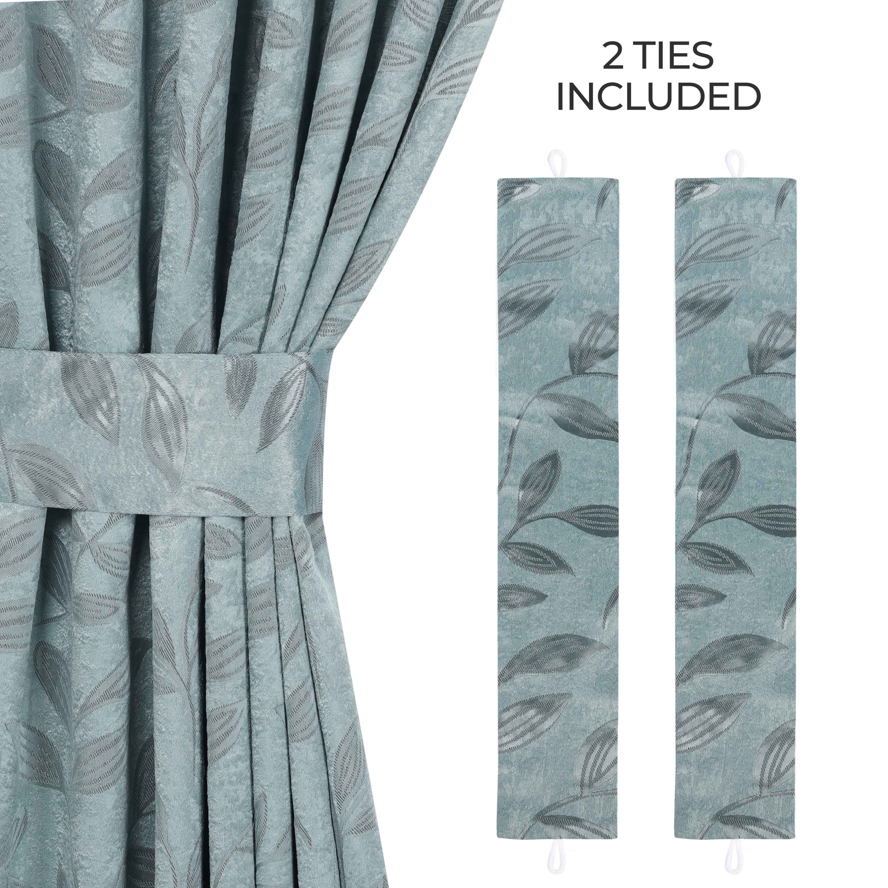 Leaves Room Darkening Washable Blackout Curtain Panels, Set of 2 - Blackout Curtains by Superior