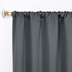 Solid Room Darkening Rod Pocket Blackout Curtain Panels, Set of 2 - Blackout Curtains by Superior