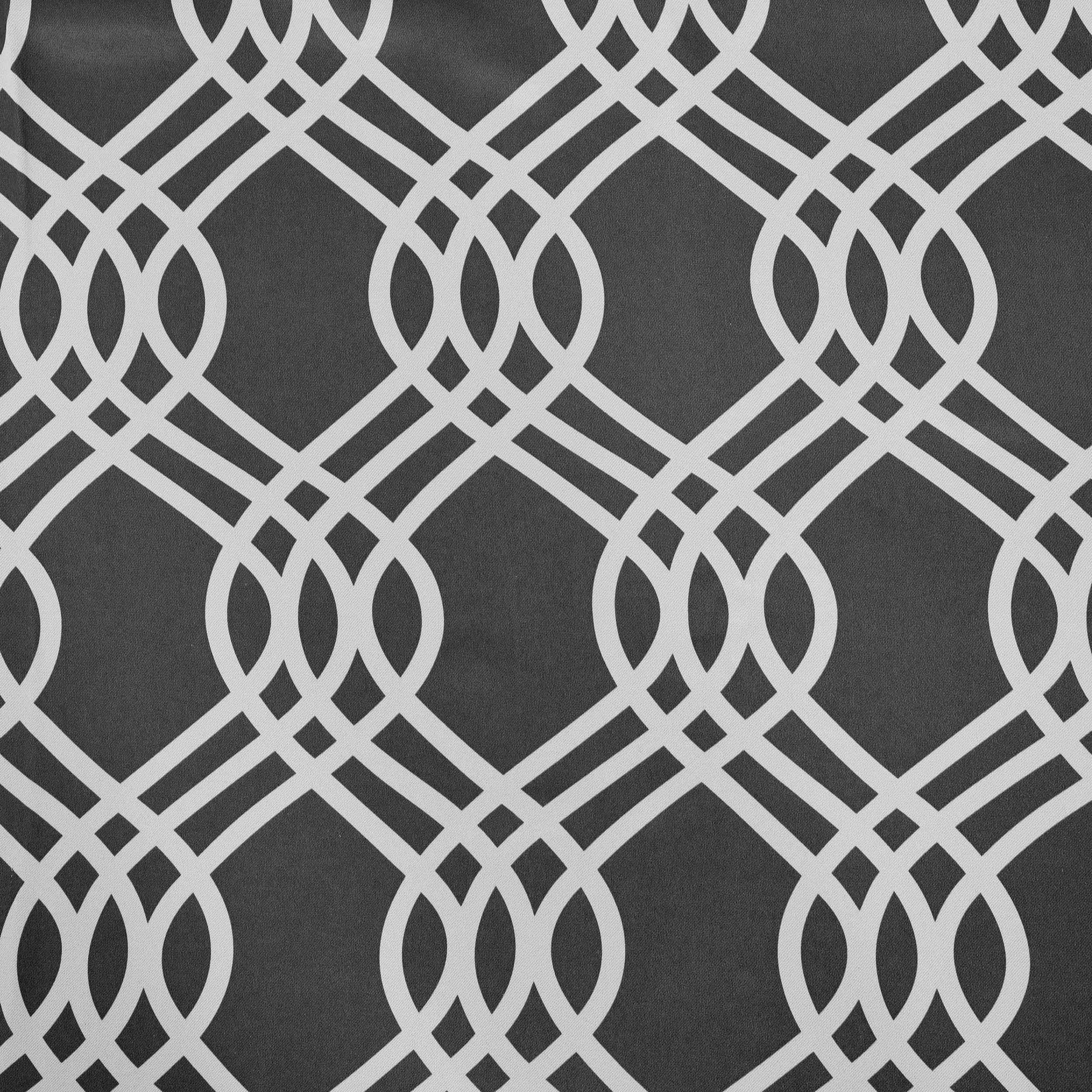 Ribbon Machine Washable Room Darkening Blackout Curtains, Set of 2 - Gray