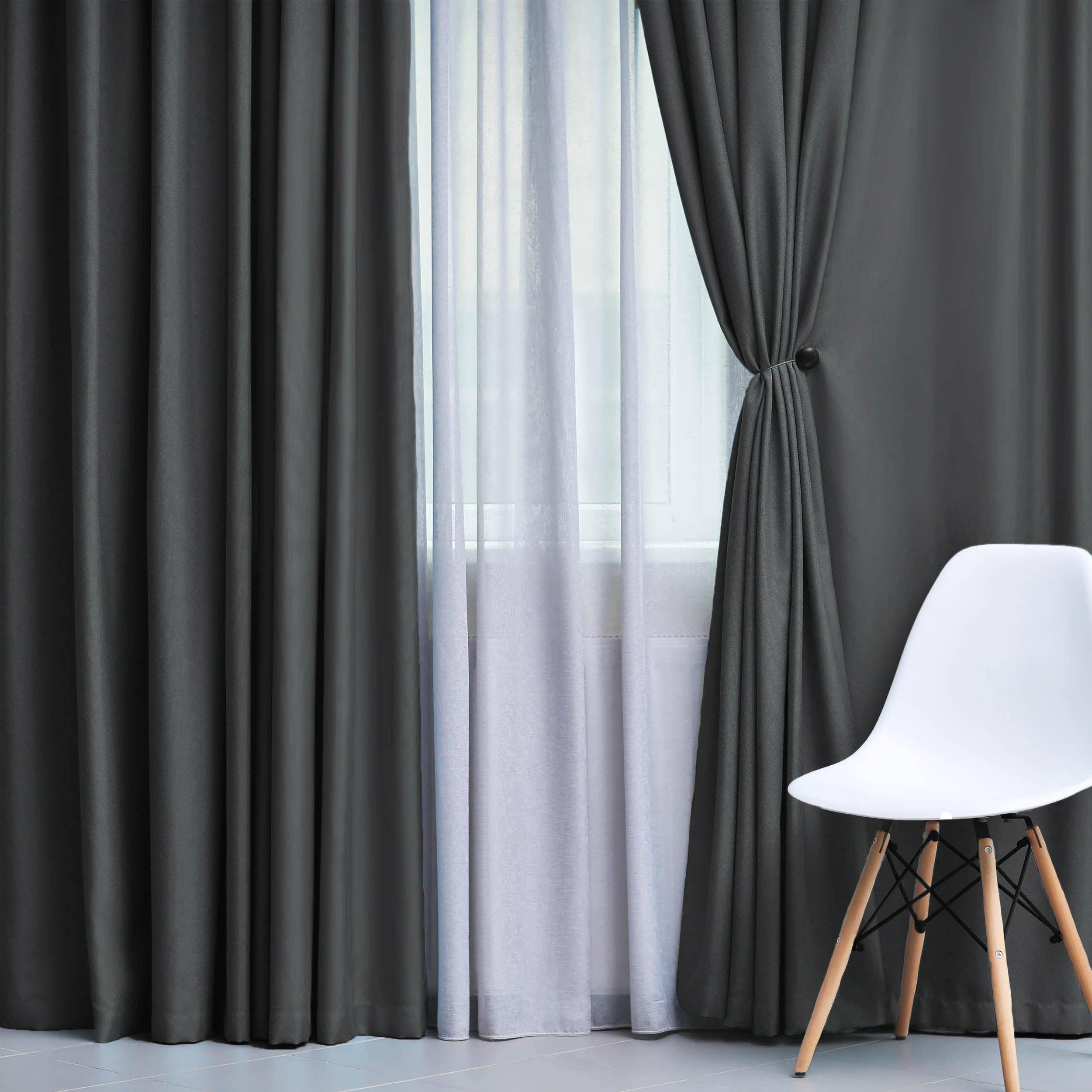 Solid Machine Washable Room Darkening Blackout Curtains, Set of 2 - Blackout Curtains by Superior Brand