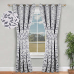 Leaves Room Darkening Washable Blackout Curtain Panels, Set of 2 - Blackout Curtains by Superior