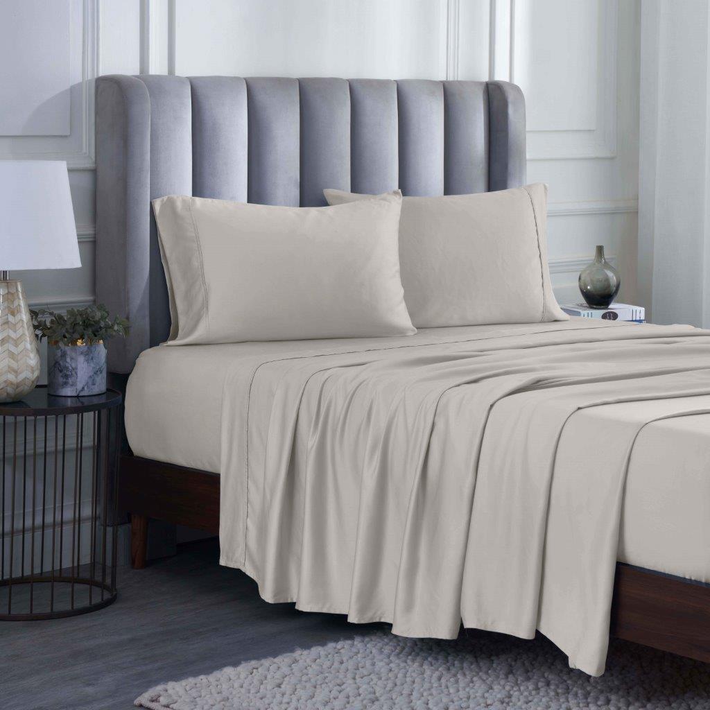 Modal From Beechwood 400 Thread Count Cooling Solid Bed Sheet Set