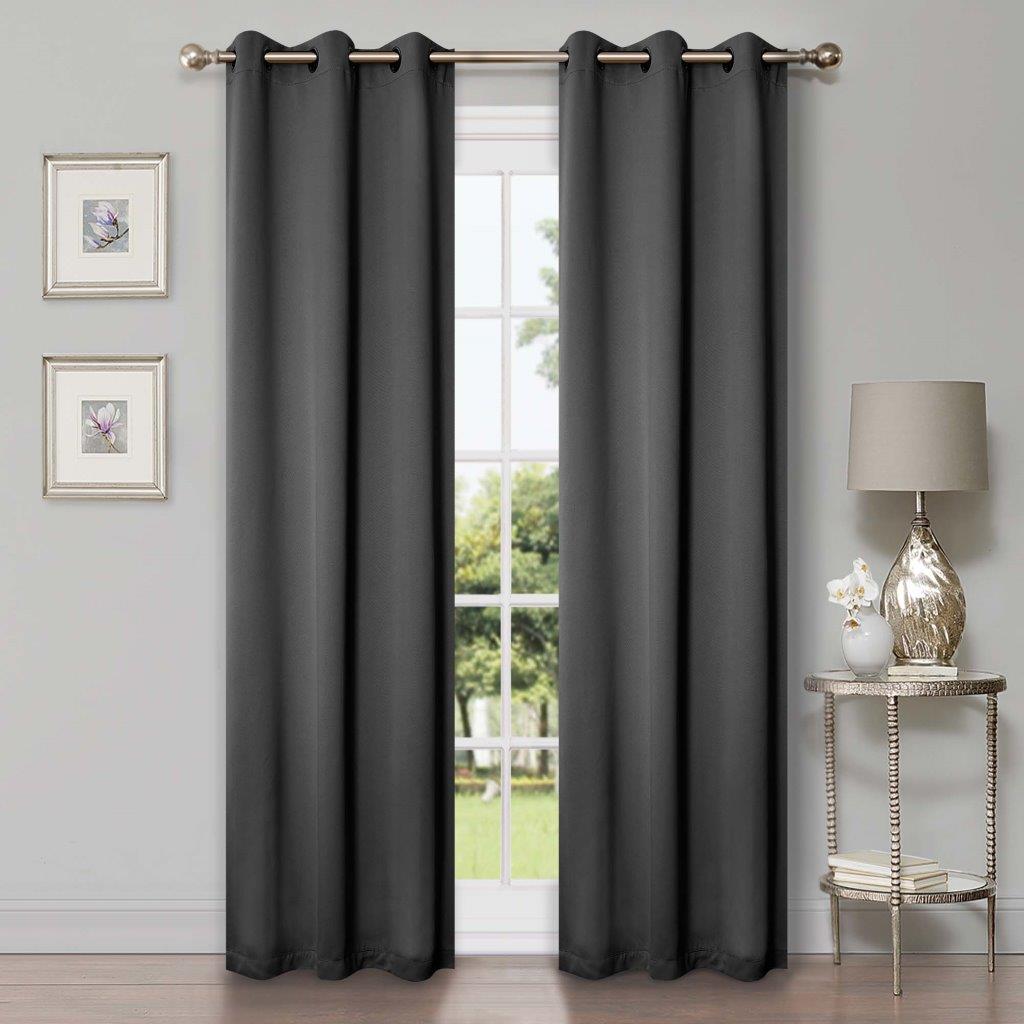 Solid Machine Washable Room Darkening Blackout Curtain 42 Inches - Blackout Curtains by Superior