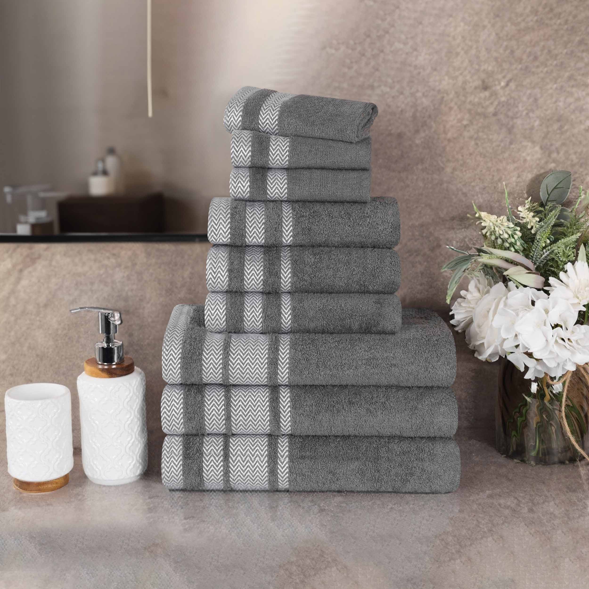 Hays Cotton Medium Weight 9 Piece Assorted Bathroom Towel Set - Towel Set by Superior Brand