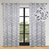 Leaves Room Darkening Washable Blackout Curtain Panels, Set of 2 - Blackout Curtains by Superior