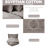 Egyptian Cotton 400 Thread Count Solid Luxury Duvet Cover Set - Egyptian Cotton Duvet Cover Set by Superior Brand