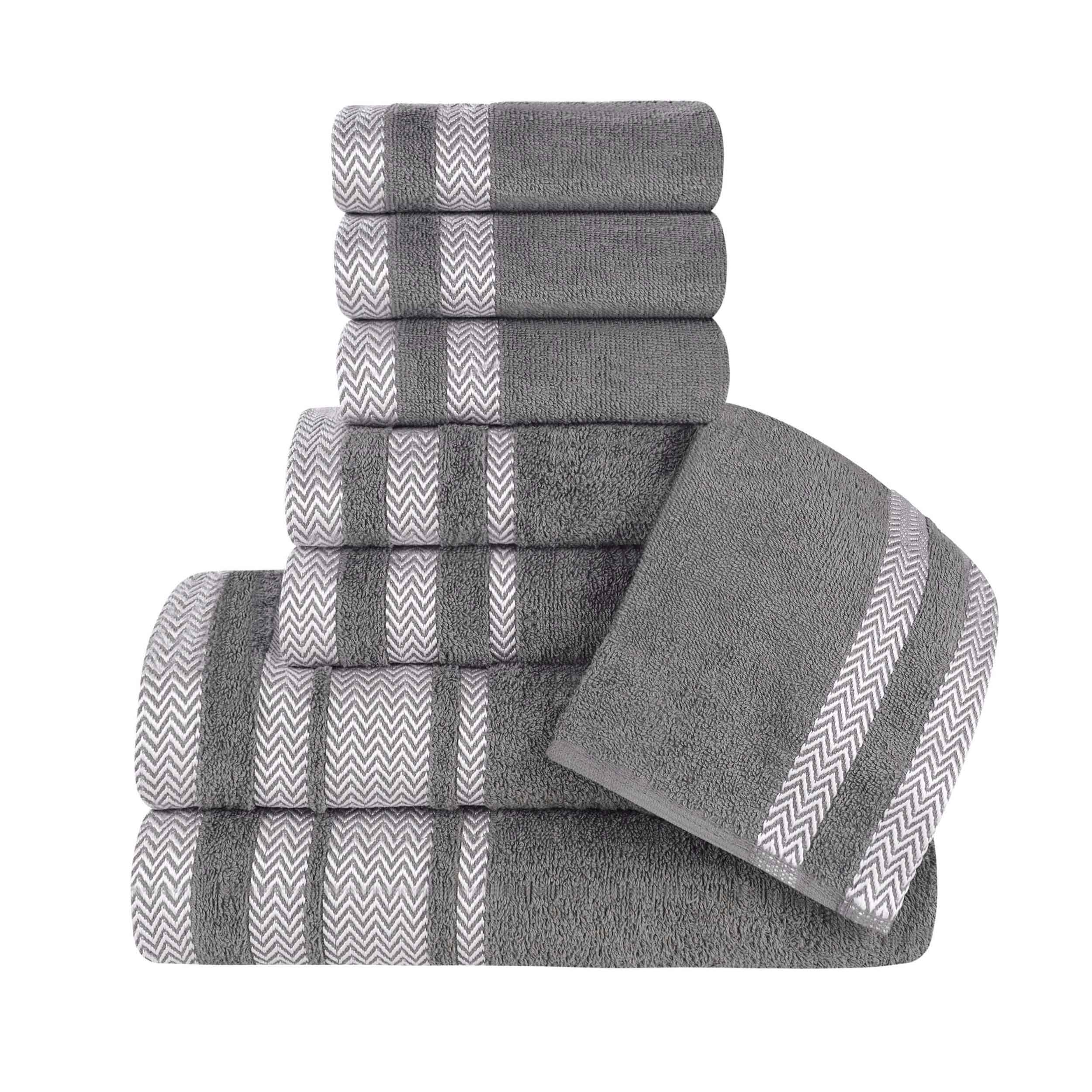 Hays Cotton Medium Weight 8 Piece Assorted Bathroom Towel Set - Towel Set by Superior Brand