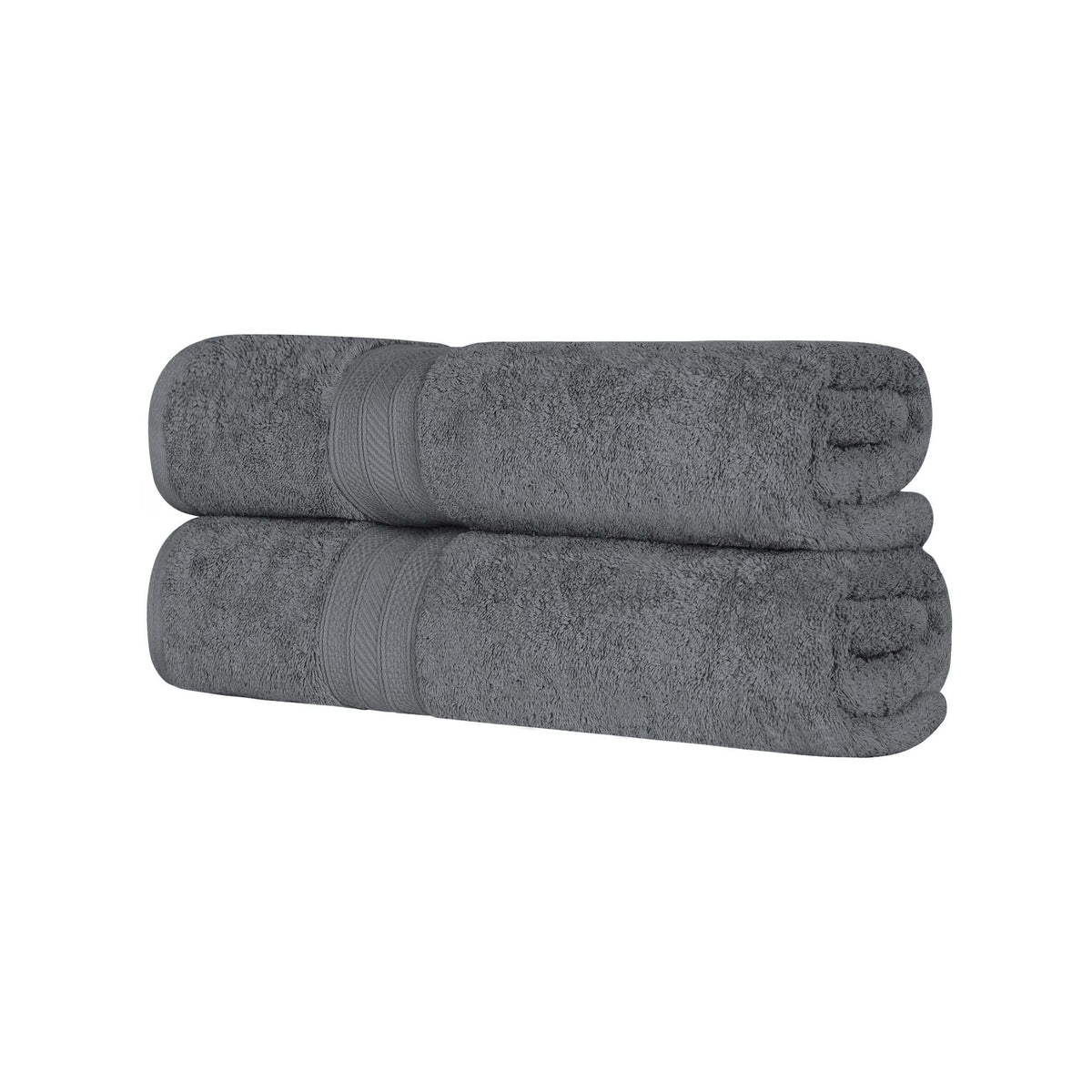 Cotton Heavyweight Absorbent Plush 2 Piece Bath Sheet Set - Gray