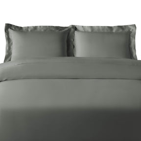 100% Rayon From Bamboo 300 Thread Count Solid Duvet Cover Set - Gray