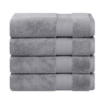 Aria Turkish Cotton Solid Heavyweight Plush Bath Towel Set of 4 - Bath Towel by Superior Brand