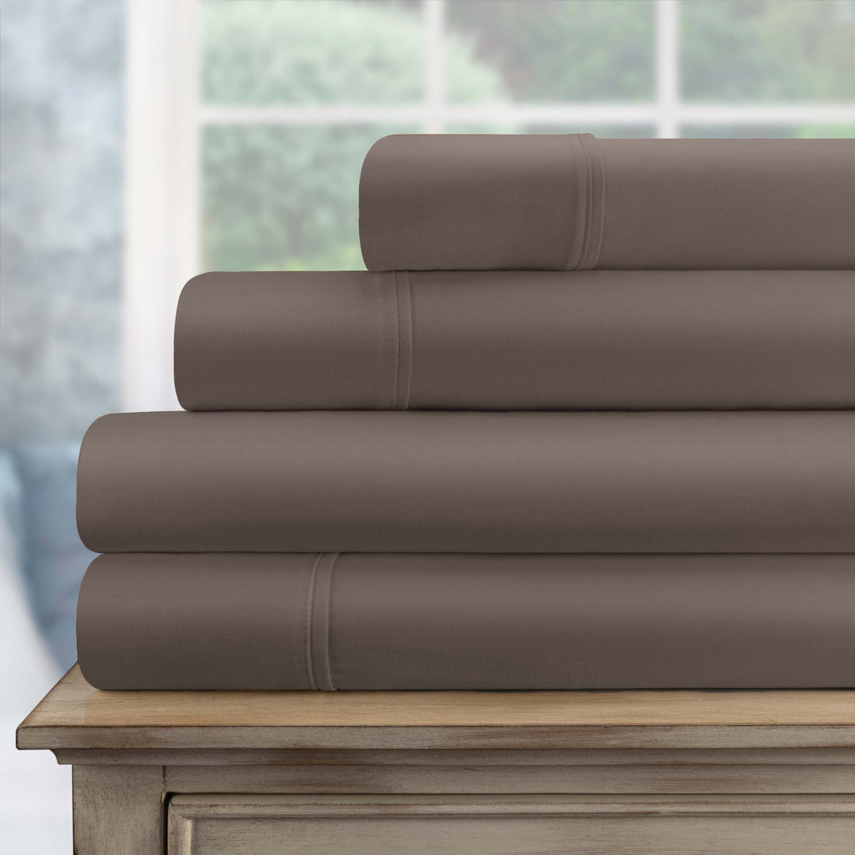 Egyptian Cotton 700 Thread Count Eco Friendly Solid Sheet Set - Gray