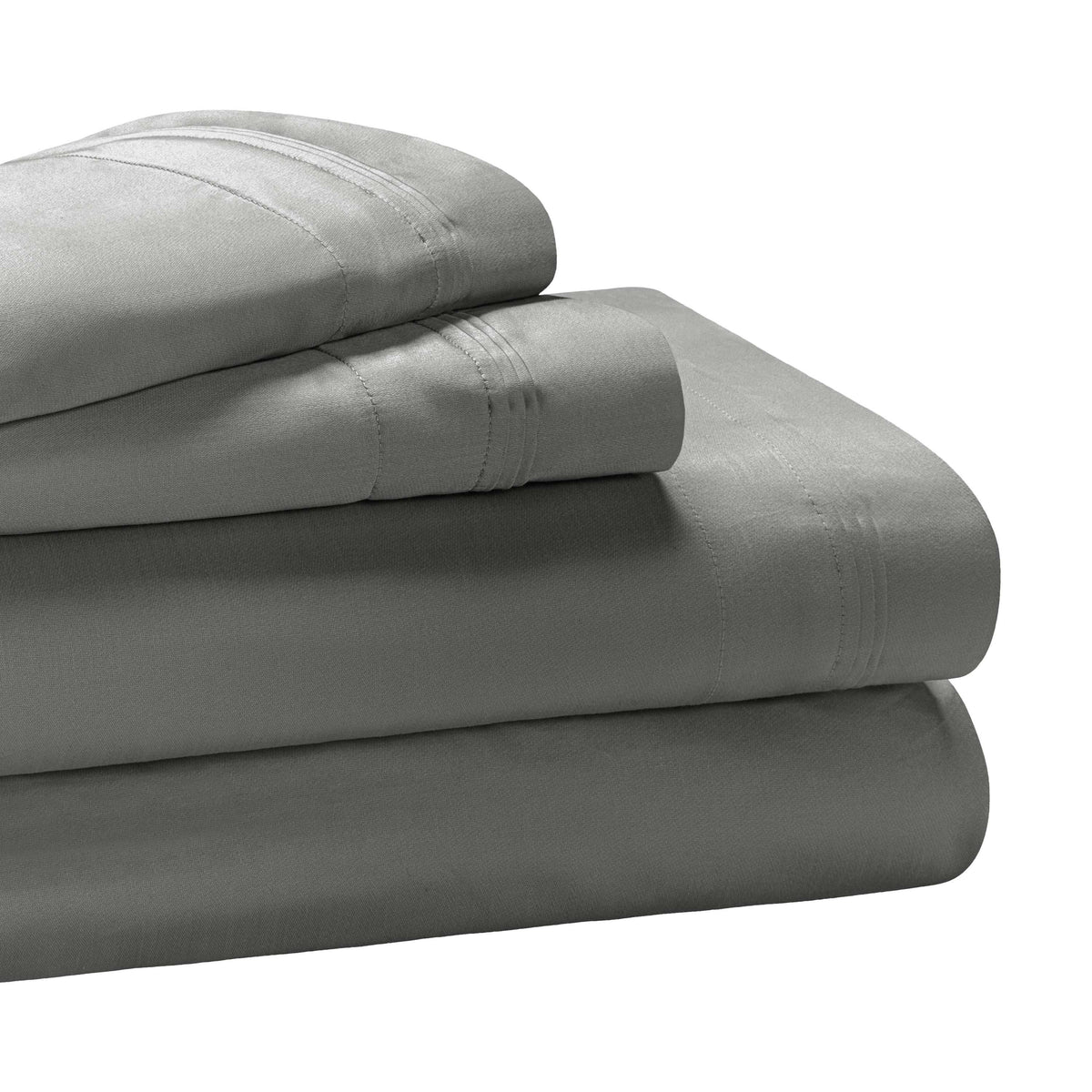 Egyptian Cotton 1000 Thread Count Eco-Friendly Solid Sheet Set - Gray