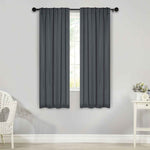 Solid Room Darkening Blackout Curtain Panels, Back Tabs, Set of 2 - Blackout Curtains by Superior