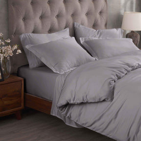 300 Thread Count Modal from Beechwood Solid Duvet Cover Set - Grey