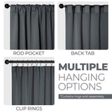 Solid Room Darkening Blackout Curtain Panels, Back Tabs, Set of 2 - Blackout Curtains by Superior
