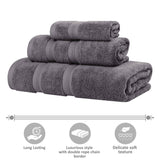 Smart Dry Zero Twist Cotton Medium Weight 3 Piece Assorted Towel Set - Towel Set by Superior Brand