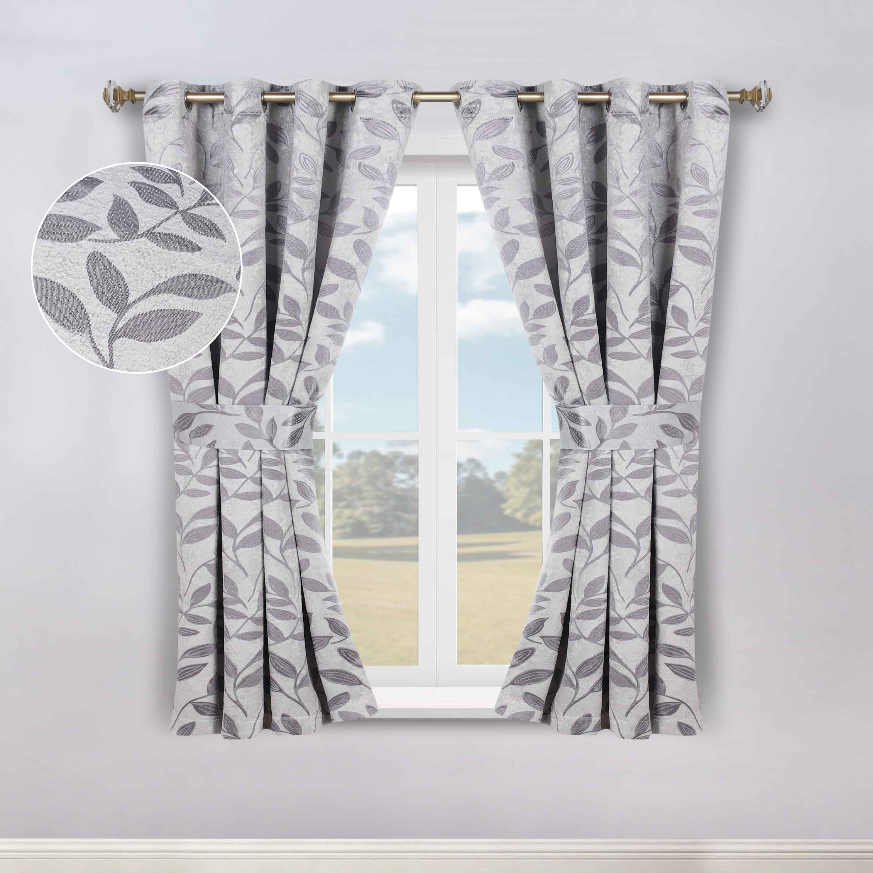 Leaves Room Darkening Washable Blackout Curtain Panels, Set of 2 - Blackout Curtains by Superior