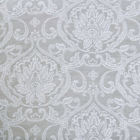 Jacquard Light Filtering Floral Damask Grommet Curtain Panels Set of 2 - Gray