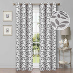 Leaves Machine Washable Room Darkening Blackout Curtains, Set of 2 - Blackout Curtains by Superior
