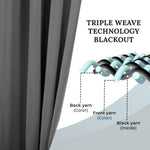 Solid Machine Washable Room Darkening Blackout Curtain 42 Inches - Blackout Curtains by Superior