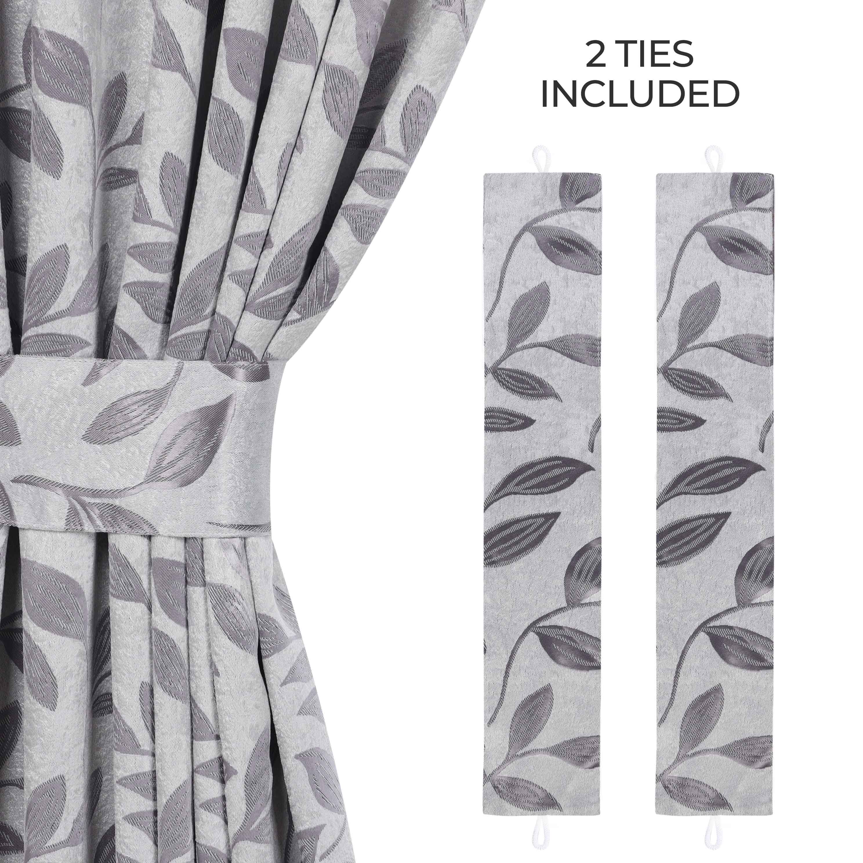 Leaves Room Darkening Washable Blackout Curtain Panels, Set of 2 - Blackout Curtains by Superior