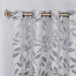 Leaves Room Darkening Washable Blackout Curtain Panels, Set of 2 - Blackout Curtains by Superior