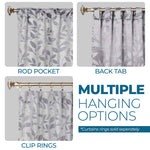 Leaves Room Darkening Back Tabs Blackout Curtain Panels, Set of 2 - Blackout Curtains by Superior
