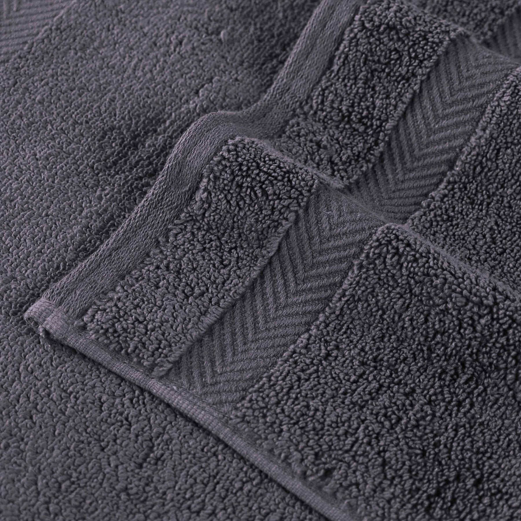 Zero-Twist Smart-Dry Combed Cotton 3 Piece Towel Set - Gray