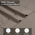 1200 Thread Count Cotton Rich Solid Deep Pocket Bed Sheet Set - Sheet Set by Superior