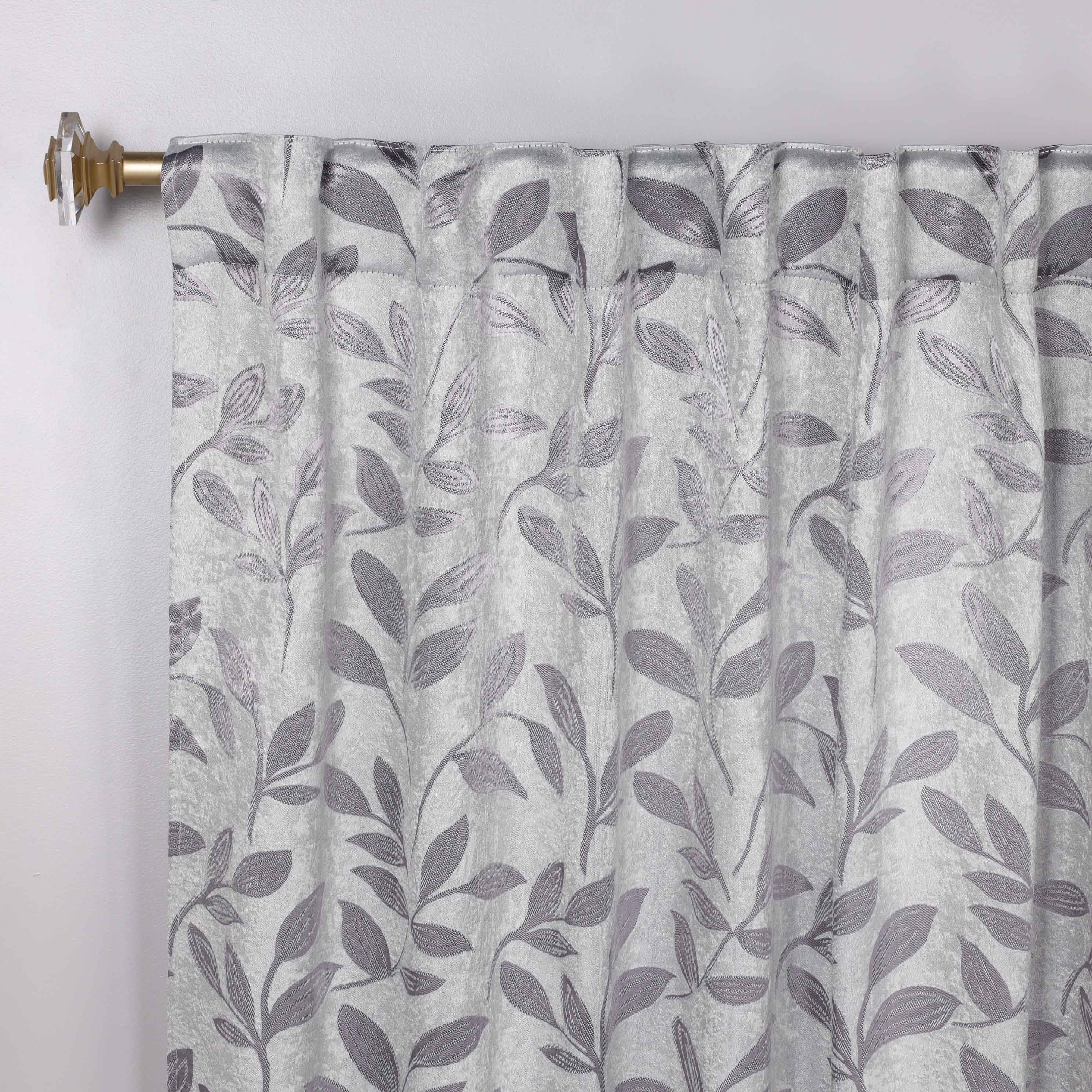 Leaves Room Darkening Back Tabs Blackout Curtain Panels, Set of 2 - Blackout Curtains by Superior