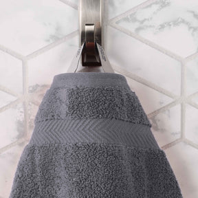 Zero-Twist Cotton Quick-Drying Absorbent Assorted 6 Piece Towel Set - Gray
