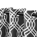 Ribbon Machine Washable Room Darkening Blackout Curtain Set - Blackout Curtains by Superior