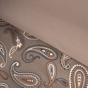 Superior Flannel Cotton Paisley Luxury Duvet Cover Set - Grey