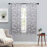 Leaves Room Darkening Washable Blackout Curtain Panels, Set of 2 - Blackout Curtains by Superior