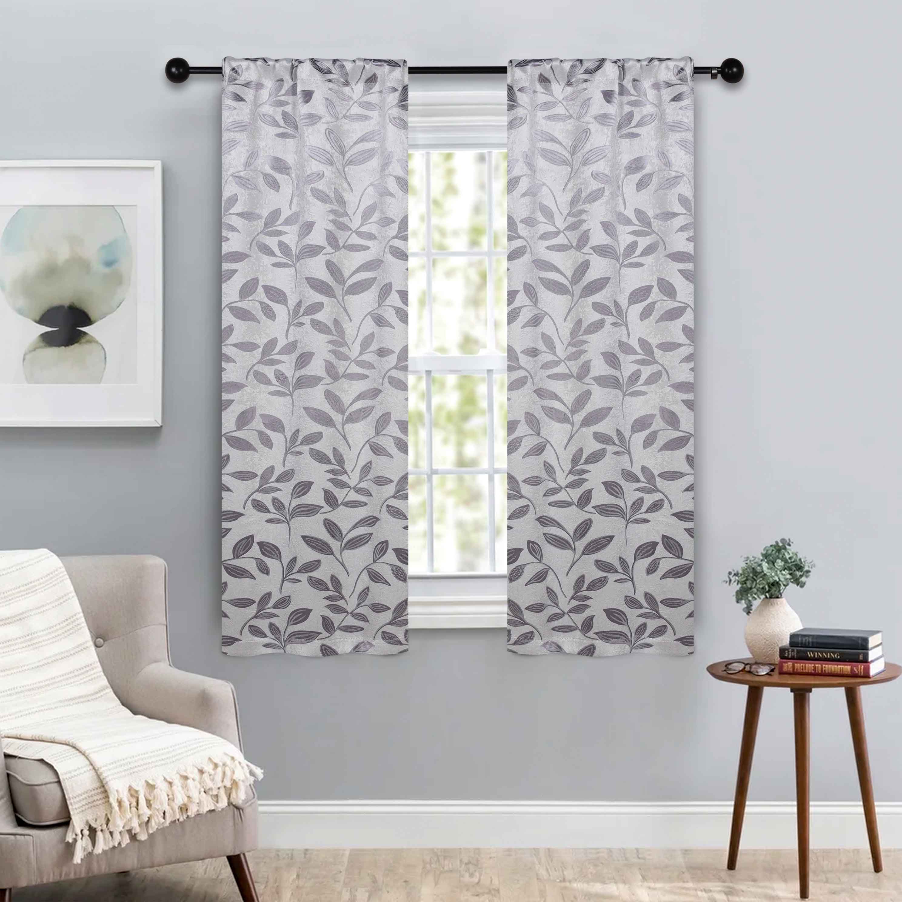 Leaves Room Darkening Washable Blackout Curtain Panels, Set of 2 - Blackout Curtains by Superior