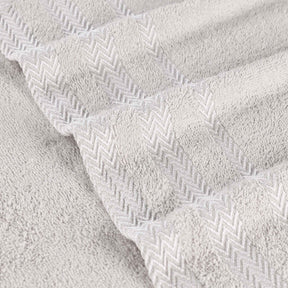 Zero Twist Cotton Dobby Border Absorbent Face Towel - Platinum