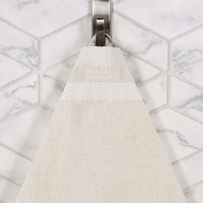 Zero Twist Cotton Dobby Border Absorbent Face Towel - Ivory