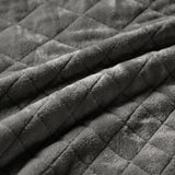 Holly Grid Fluffy Fleece Blanket - Modern Soft Embossed Bed Throw