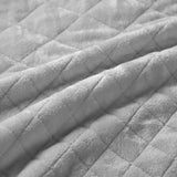 Holly Grid Fluffy Fleece Blanket - Modern Soft Embossed Bed Throw
