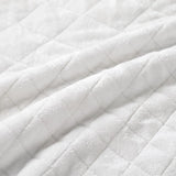 Holly Grid Fluffy Fleece Blanket - Modern Soft Embossed Bed Throw