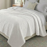 Holly Grid Fluffy Fleece Blanket - Modern Soft Embossed Bed Throw