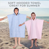 Lyron Cotton Terry Kids Washable Unisex Hooded Poncho Bath Towel